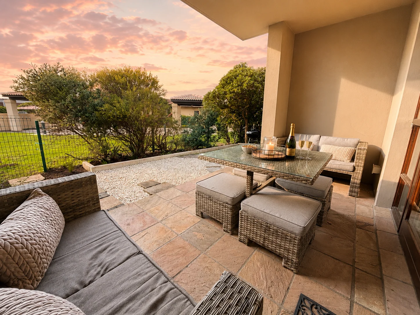Captain's Quarters patio and garden
